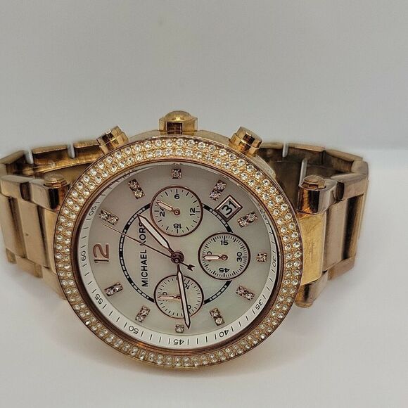 MICHAEL KORS Parker MK5491 Womens Stainless Steel Analog Dial Quartz Watch AM504 - Picture 7 of 11